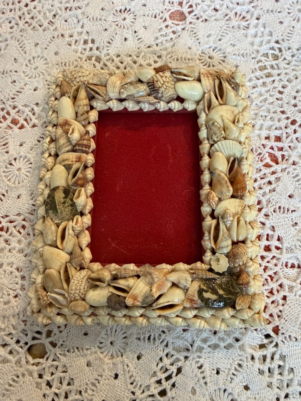 Mid Century Shell Encrusted Picture Frame - Picture 3 of 5